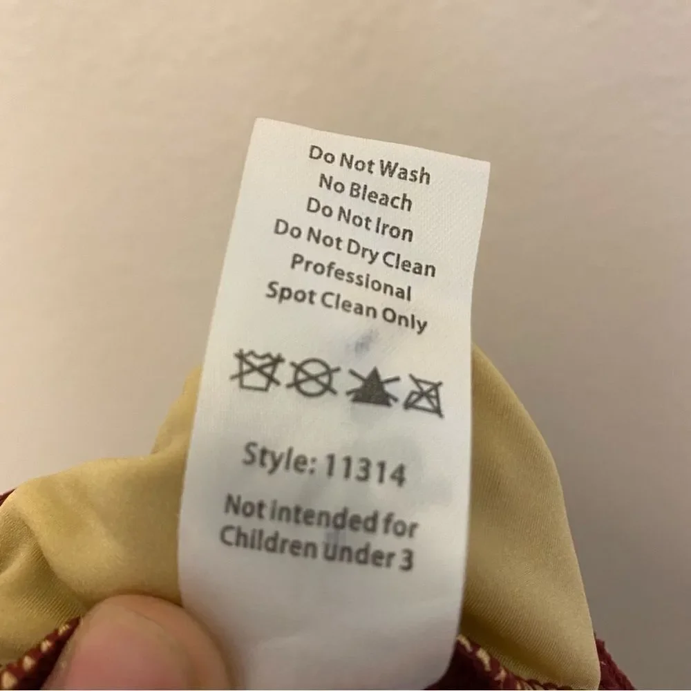 WEISSMAN Dance Costume burgundy red stretch Backing Down 11314 Child LC